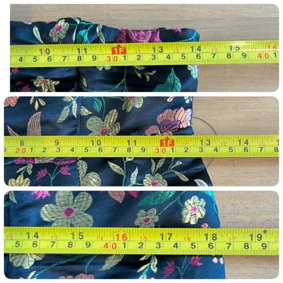 Lulus Make a Move Back Jacquard Strapless Dress XS Black Floral - Picture 7 of 9